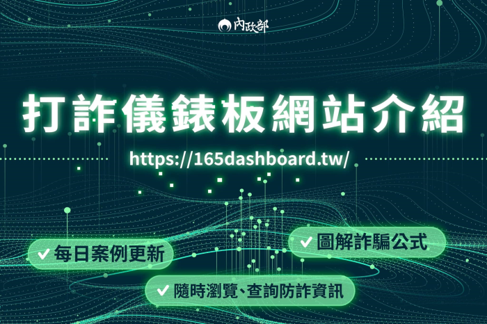 內政部打詐儀錶板網站介紹1