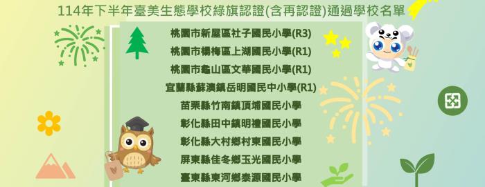 環境部公告綠旗認證通過名單