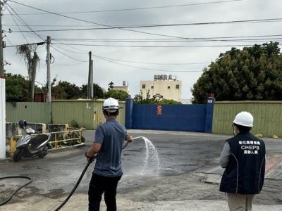 營建工地灑水抑制揚塵