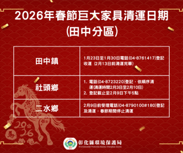 田中分區(田中鎮、社頭鄉、二水鄉)