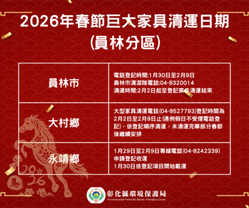 員林分區(員林市、大村鄉、永靖鄉)